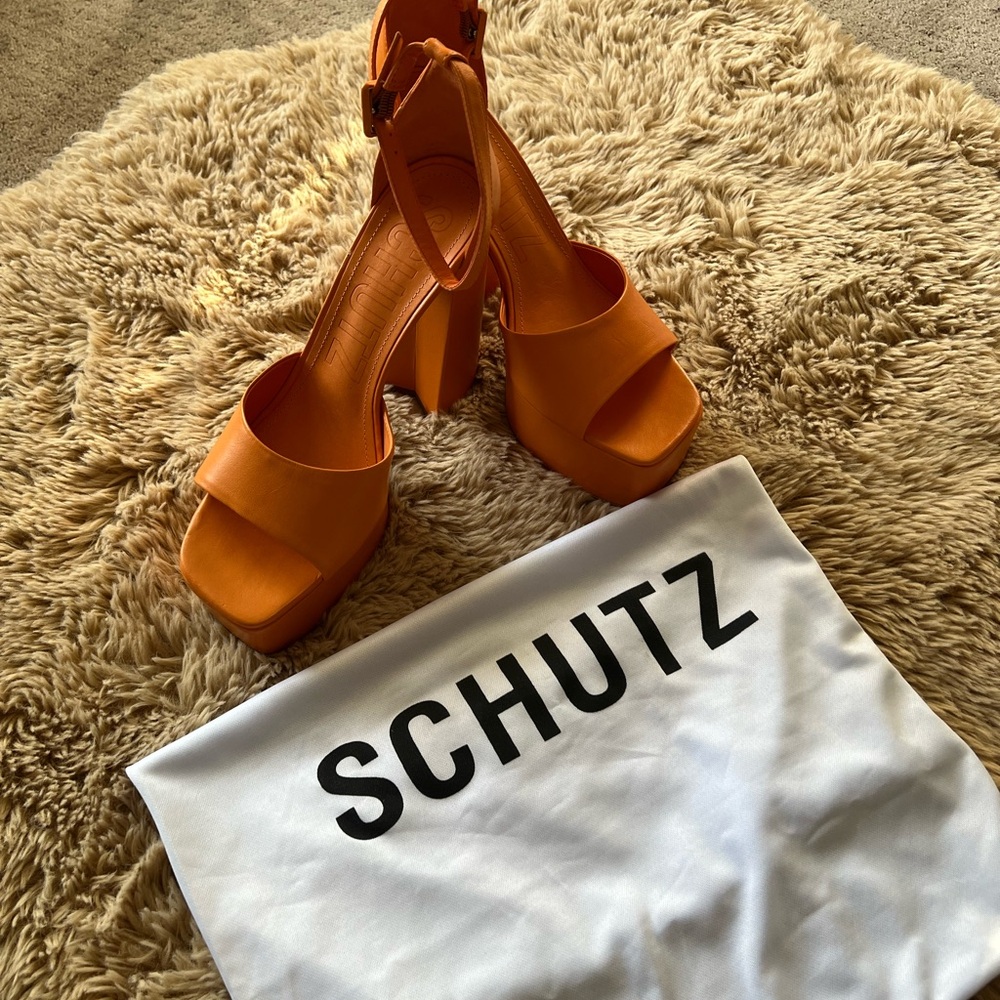 Nordstrom Women's Bold Orange Platform Sandals